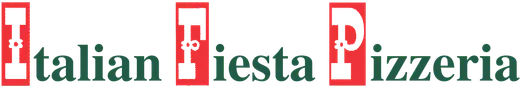 Italian Fiesta Pizzeria logotype in red and green